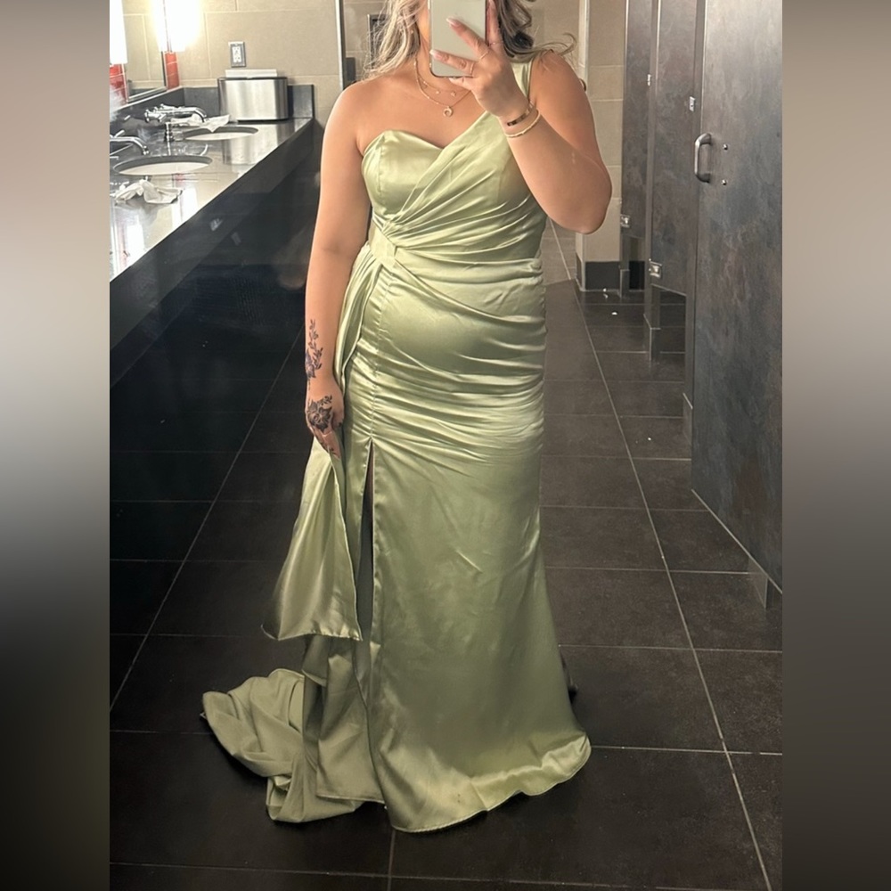 Sage Green Bridesmaid Dress (Altered)